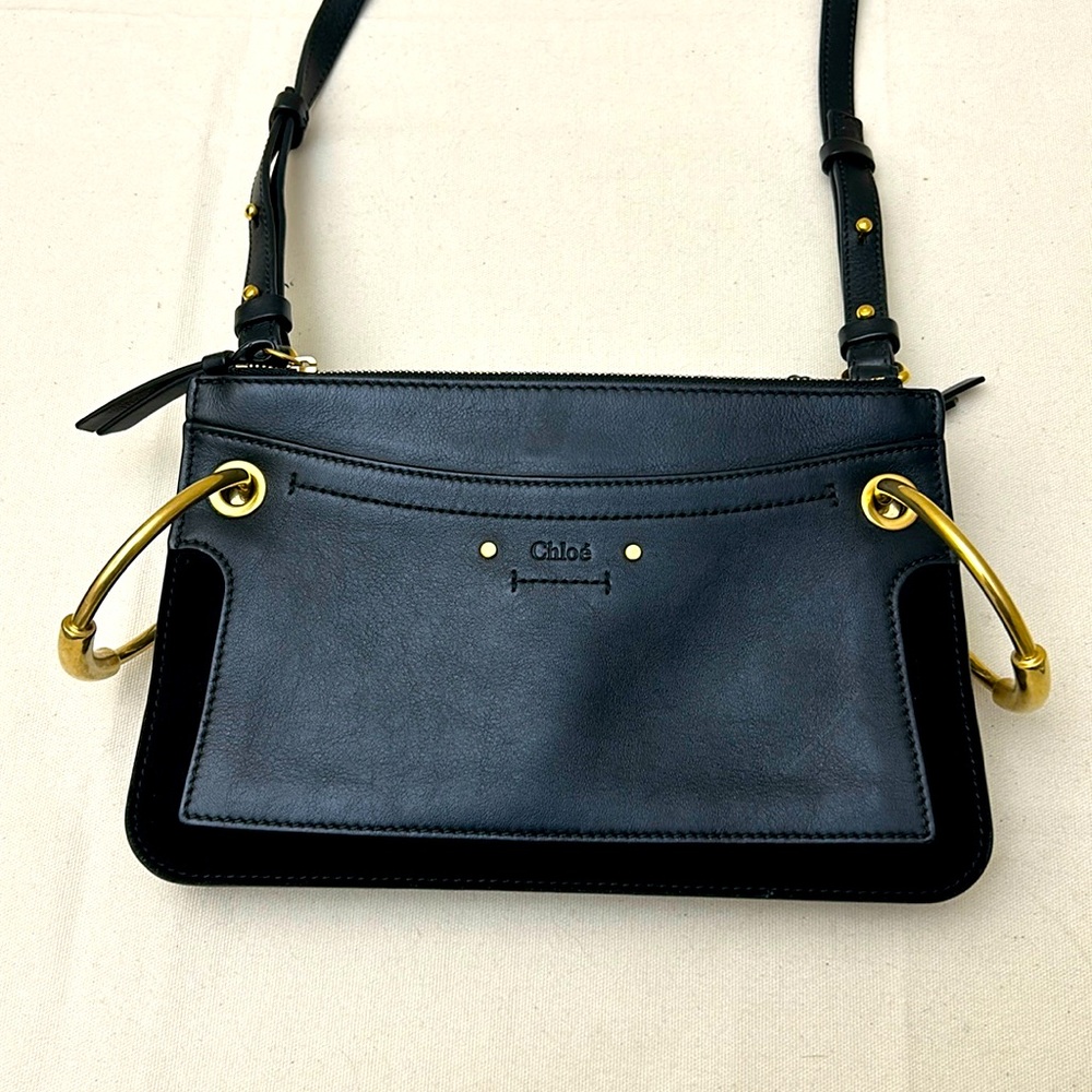 Chole calfskin suede mini Roy bag